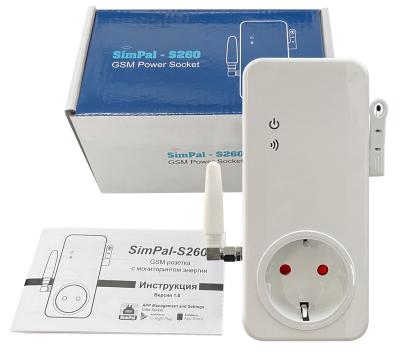 China SimPal-S260 GSM Residential / General Purpose Power Socket With Power Regulator Function for sale