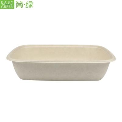 China Hot Sale Biodegradable Biodegradable Food Packaging Pulp Food Container Sugarcane Bagasse Eco-Friendly Lunch Box for sale