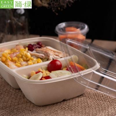 China Restaurant Easy Green Biodegradable Disposable Container Food Bowl Microwave Food Wrap Fast Food for sale