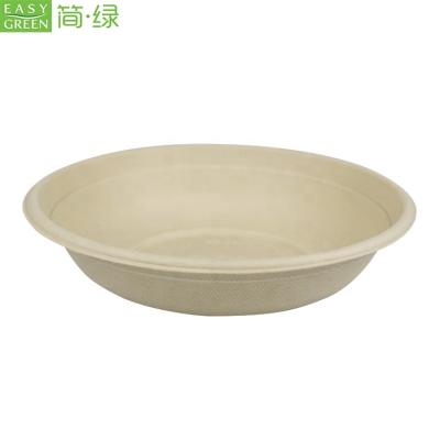 China 100% Food Grade Easy Green Natural Pulps 24oz Take Out Round Container Biodegradable Salad Bowl for sale