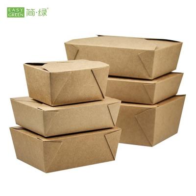 China Disposable Easy Green Disposable Kraft Paper Fast Food Custom Printed Paper Food Tray for sale