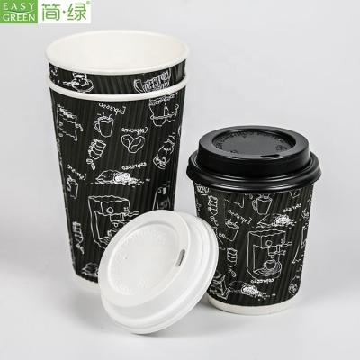 China Hot Sale Green Easy Disposable 12oz Biodegradable and Compostable Disposable Cups for sale