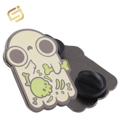 China High Quality Custom Cartoon Cute Alien From Europe Printed Enamel Lapel Pin for sale