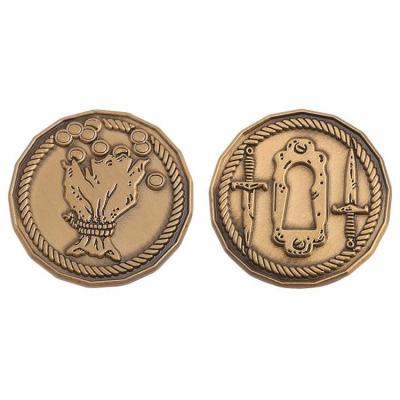 China Europe Low Price Antique Souvenir Vintage Challenge 3d Metal Coin for sale