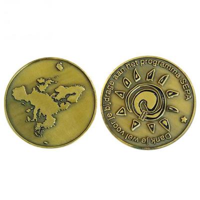 China Custom Exclusive 3d Golden Brass Souvenir Old Metal Europe Design Coin Price Antique for sale