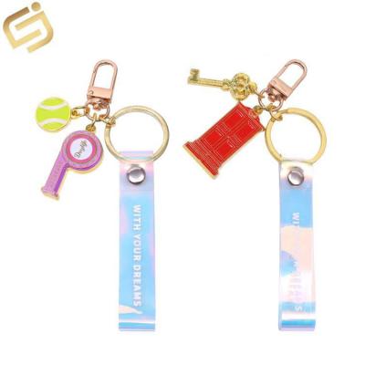 China Wholesale Soft Metal Nickel Football Minion Factory Enamel Key Chain for sale