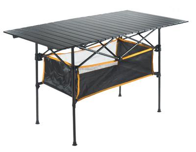 China Custom Durable Lightweight Black Camping Aluminum Alloy Foldable Outdoor Picnic Tables for sale