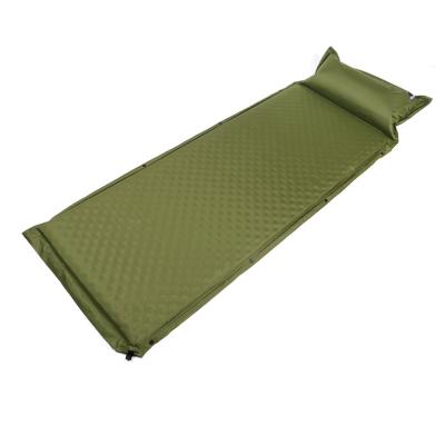 China New Design PVC Thickened Sponge Sleep Single Protective Equipment Automatic Inflatable Camping Mat for sale