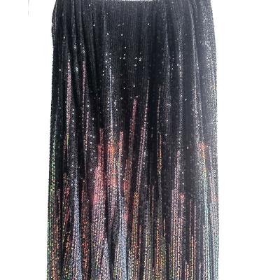 China Tie Dye Two Tone Metallic Metallic Iridescent Sequin On Stretch Mesh Fabric for sale