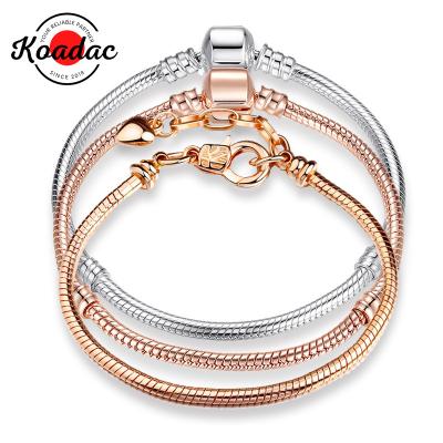 China CLASSIC Gold Link Stainless Steel Bracelet Chain Sterling Silver Snake Chain Wholesale 925 Bracelets for sale