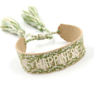 China Letter Ethnic Creative Embroidery Jewelry Style Braided Bracelet Shaping Simple Wrist Strap Friendship Bracelet for sale