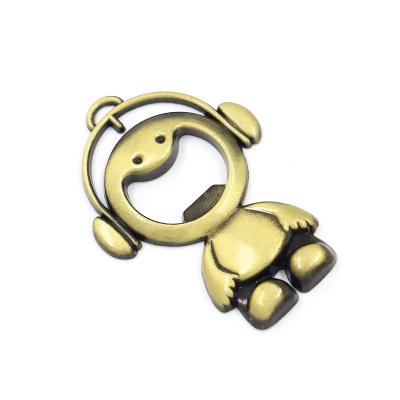 China Wholesale Cute Earphone Antique Bronze Zinc Alloy Creative Boy Cartoon Metal Accessories DIY Spot Pendant for sale