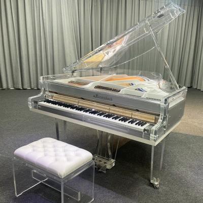 China Mechanical KG-170 Medium modern best-selling transparent acrylic crystal grand Acoustic piano for sale