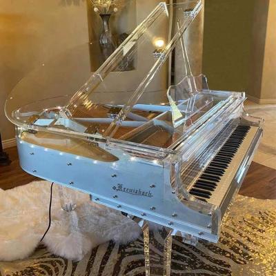 China Mechanical KG-186 High-end professional piano keyboard mechanical Crystal grand Acoustic piano for sale