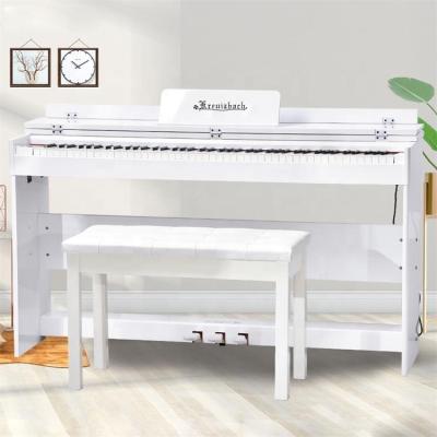 China Digital K-8813 White Master Wooden Grain 88 Multifunctional Upright Electric Piano for sale