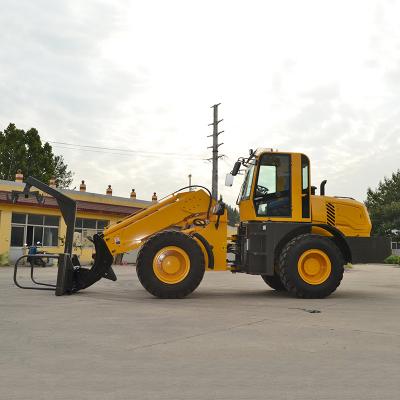 China Building Material Shops Machine 3.5ton Mini Telescopic Wheel Loader Forklift Boom Loader for sale