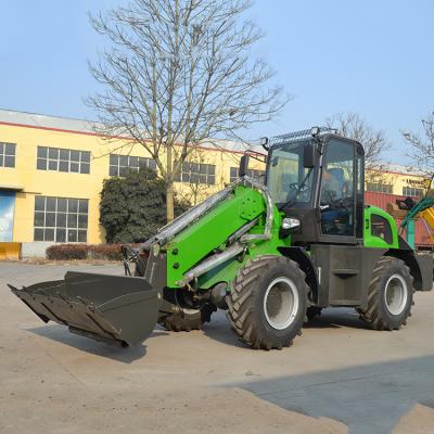 China Building Material Stores Construction Machinery 2 Ton Telescopic Wheel Loader With Rock Bucket for sale