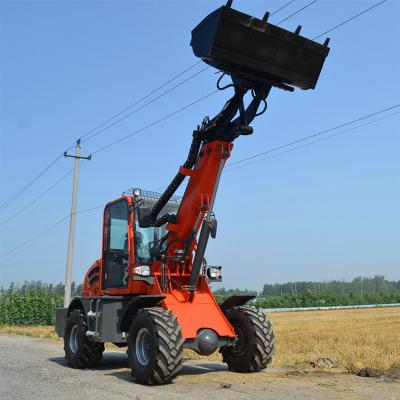 China Building Material Stores 1.5ton Wheel Loader Telescopic Boom Loader With Attachments for sale