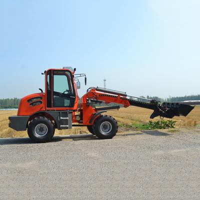 China Construction Material Shops China Small Compact Telescopic Boom 1.5ton Loader With Front Loader for sale