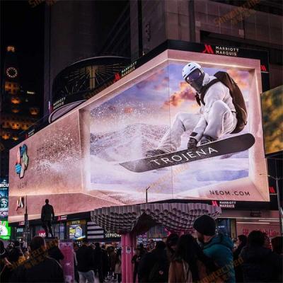 China P10.4 Advertising Naked Eye 3D LED Display Waterproof Billboard for sale