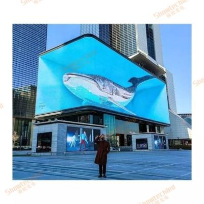 China Blote oog buiten 3D-billboardscherm P10.41 Grotbril Gratis gebogen Te koop