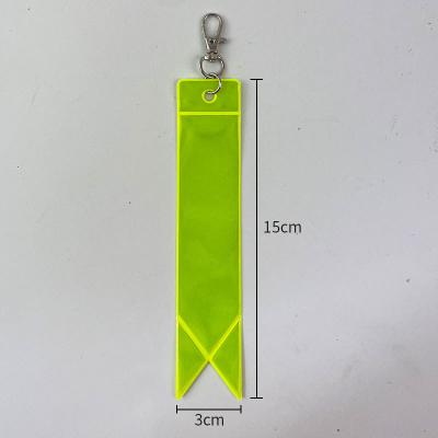 China Fasion Logo Outsourcing Cheap Custom Reflective Strap For Custom Printed Bag PVC Fashion Black Metal Bag Key Chain for sale