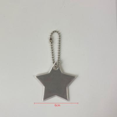 China Fashionable Colorful Five-pointed Colorful Llaveros Wholesale Plastic Wallet Keychain Key Chain Star Pendant Luxury Keychain for sale