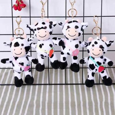 China Cute Lilangda Brown Promotion Gift Stuffed Key Chain Mini Plush Stuffed Cow Toy Gifts Cow Toy For Promotion Custom Cow Key Chain Plush To Mom for sale