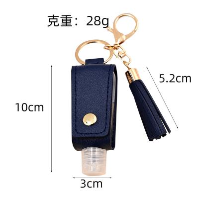 China 30ml Hand Sanitizer Promotion Gift Empty Portable Holder Bottle Reusable Hand Wash Gel Storage Bottle Key Chain With Key Chain for sale