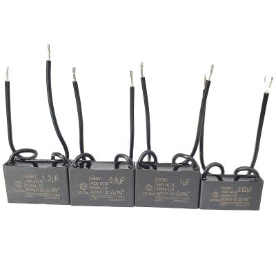 China 1.2uf 0.8uf 1uf 0.62uf 450av cbb61 ac motor run film general purpose capacitors for sale