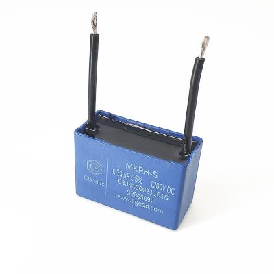 China Blue IGBT 0.33uF 1200V MKPH-S IGBT Splitter Capacitors With Leads for sale