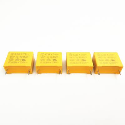 China Capacitor CGE MKP-X2 Super Power Suppression of Electromagnetic Disturbance 0.33uF 275V Super Film Capacitors for Induction Cooker Capacitor for sale