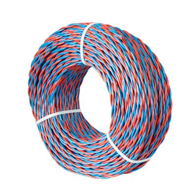 China Power 2 Core Rvs Electric Cable 300/350V Coprer Red And Blue Wire Wholesale 0.5/1 Square Pvc Insulation Flexible Twisted Wire for sale