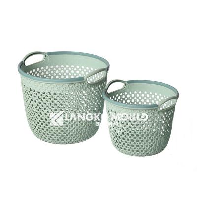 China Plastic PP Injection Rattan Surface Looking Laundry Basket Mold Maker Customize Price Cheap for sale