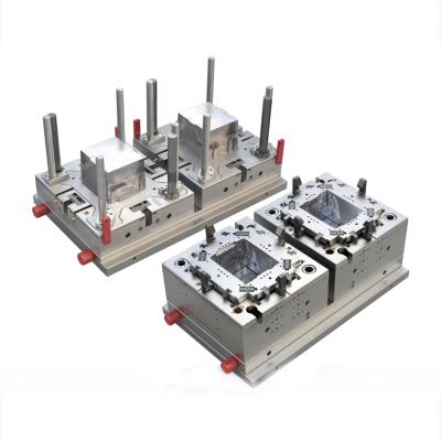 China Two Cavities Plastic Plastic Injection Crate Mold With Two Tips Hot Runner for sale