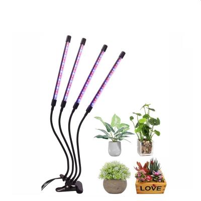 China Seed Starting Full Spectrum With Flexible LED Plant Grow Light Indoor Hydroponic Dimmable 4 USB Timer Plant Light Clip Type Indoor for sale