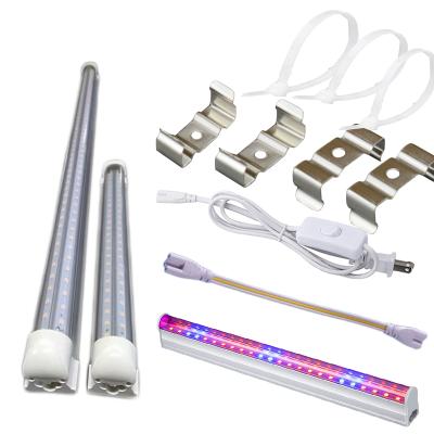 China Seed Starting T5 T8 18W 24W Greenhouse Lighting System Full Spectrum Red Blue LED Tube Indoor Hydroponic Plant Grow Light Grow Light for sale