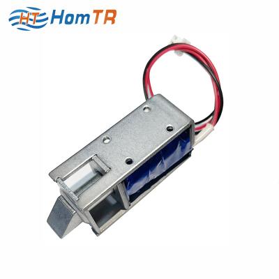 China Locker ; cupboard ; logistics locker; Electronic Vending Machine HomTR DC 12V Open Frame Drawer Solenoid For Electric Door Tong Lock for sale