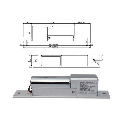 China DC12V Standard Electric Glass Door Low Temperature Bolt Lock (Two Lines) for sale