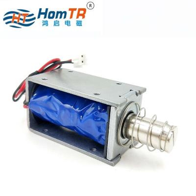 China HomTR DC12V Open Frame Electromagnetic Electric Holding Push Pull Solenoid HTO-1253HAC for sale