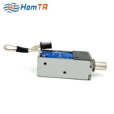 China HomTR Solenoid Micro Linear Solenoid Small Push-pull Guard Solenoid DC24V HTOK-0630 for sale