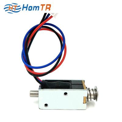 China HomTR DC12V Pull Permanent Magnet Holding Guard Linear Latch Solenoid HTOK-0630HAC for sale