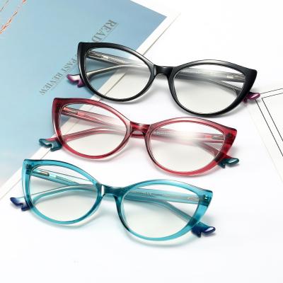 China New Arrival Good Quality Reading 93366 Myopic Glasses Prescription Eyeglasses Personality TR90 Mirror Legs Fitting Prescription Optical For Women for sale