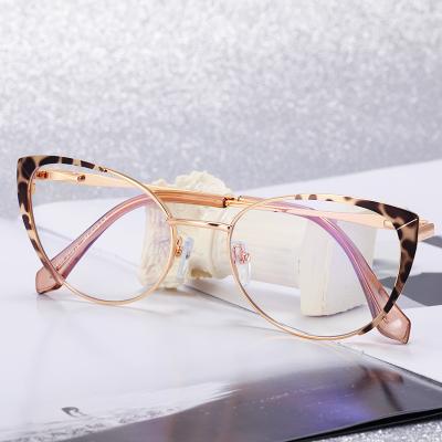 China Specicles Optical Reading SHINELOT 95608 Light Blocking Fashion Metal Blue Light Female Glasses Myopic Prescription For Women Eyewear Manufacturer for sale