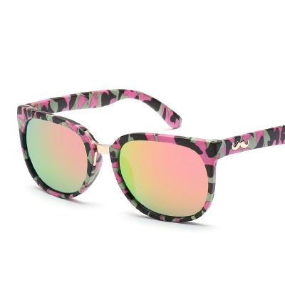 China 2022 Design Fashion Children Sunglasses F062 Italy Fashion Camouflage Sun Glasses Child Uv400 Mirror Coating Frame Eyewear for sale