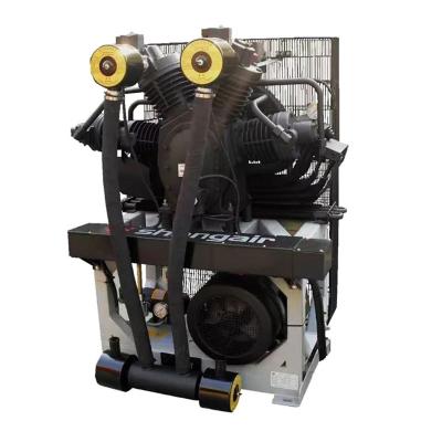 China OIL-LESS low prices high pressure portable piston air compressor lubricating oil compressor for sale