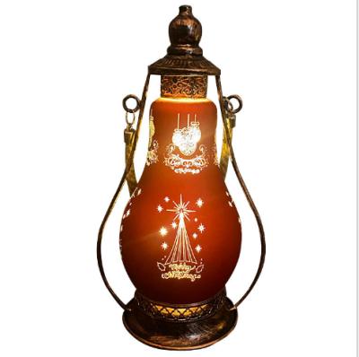 China 2020 New China Christmas Decoration LED Kerosene Lamp Hotel Family Christmas Decorations Crafts Home Furnishing for sale