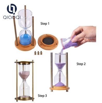 China Souvenir Wholesale DIY Handmade High Borosilicate Hourglass Sand Clock Timer for sale