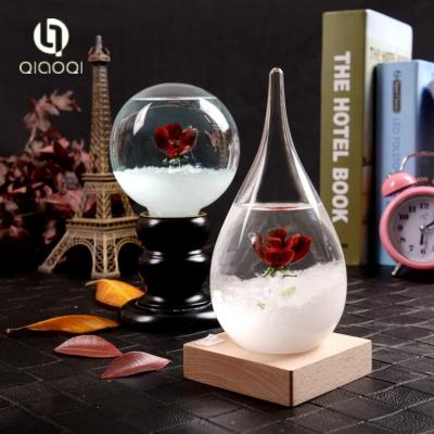 China Europe Drop Shape Storm Weather Forecast Glass Bottle for sale