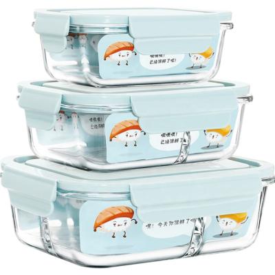 China Viable High Quality Glass Lunch Box And Food Container Kids With Lid for sale